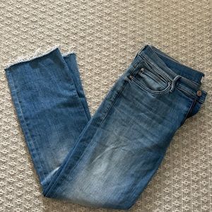 MOTHER denim The Dutchie Ankle Fray in Lemonade and Lies size 30